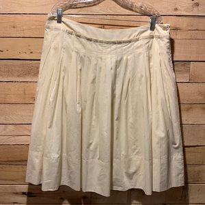 NWT Talbots Lined Metallic Pleated Skirt Size 16